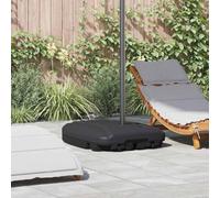 GeenYuu Parasol Stand Black Plastic with Wheels, 60 x 80 x 15 cm, Can be Filled with up to 60 kg Water or 120 kg Sand, Suitable for Umbrella Tubes 50-58 mm, Sturdy Umbrella Holder for Garden