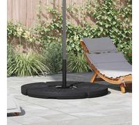 GeenYuu Parasol Stand Fan-Shaped Pack of 4 Black HDPE Fillable with Water or Sand 60 L Weight for Cantilever Parasol Market Umbrella Stable and Mobile for Garden Balcony Patio Beach