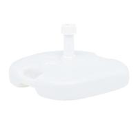 GeenYuu Parasol Stand Plastic White 16 L Capacity Can Be Filled with Sand Water Stable Umbrella Holder for Garden Balcony Patio Outdoor with 45 x 45 x 26 cm Dimensions and 21-32 mm