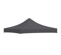 GeenYuu Party Tent Canopy 3 x 3 m Anthracite 600D Oxford Fabric with PVC Coating, UV and Water Resistant, Replacement Tarpaulin for Gazebo, Weatherproof, Versatile for Garden, Patio, Camping and Party