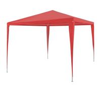 GeenYuu Party Tent, Red, 300 x 300 x 255 cm, PE and Steel, Waterproof and UV-Resistant, Foldable Garden Tent with Sturdy Steel Frame, Suitable as a Beer Tent, Canopy, Marquee for Patio and Garden
