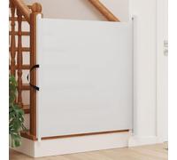 GeenYuu Pet Barrier Extendable White 82.5 x 125 cm, Adjustable Safety Gate No Drilling Required, Barrier for Stairs, Doors, Hallway, Kitchen, Safe Area for Dogs and Cats