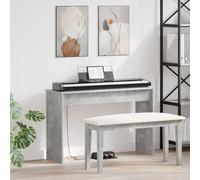 GeenYuu Piano Stand Concrete Grey Wood Material 100 x 32 x 64 cm Sturdy Keyboard Stand for Piano, Synthesizer and Epiano with Non-Slip Frame, Space-Saving for Studio and Concert
