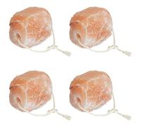 GeenYuu Pink Salt Lick Stones Natural Rock Salt 9.5 kg Set of 4 for Farm Animals, Versatile as a Mineral Source and Decorative Element for Stable and Home, Strong and Durable