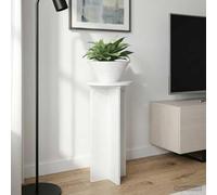 GeenYuu Plant Stand High Gloss White Pack of 2 Wood Material 29.5 x 29.5 x 60 cm Indoor Decorative Shelf for Flower Pot Shelf Pedestal for Living Room Office