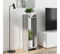 GeenYuu Plant Stand with Shelf, Pack of 2, Grey Sonoma Wood Material, 30 x 30 x 100 cm, Space-Saving for Living Room, Indoor with Open Frame Construction and Sturdy Storage Surface