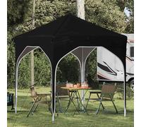 GeenYuu Pop Up Party Tent Black 194 x 194 x 245 cm, Foldable and Waterproof with Sturdy Poles, Height Adjustable, Includes Carry Bag and Wind Ropes, Weatherproof for Garden, Patio, Party