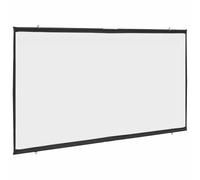 GeenYuu Projection Screen Wall Hanging 90 Inch 16:9 Matte White Polyester Canvas Projector Cloth with Iron Tubes and Hanging Rope for Home Cinema Office Presentation Garden