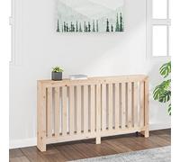 GeenYuu Radiator Cover Made of Solid Pine Wood 153 x 19 x 84 cm with Modern Slat Design, Additional Shelf and Easy Assembly for Living Room, Bathroom and Bedroom
