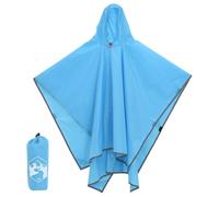 GeenYuu Rain Poncho with Hood 2-in-1 Design Green 223x Waterproof Foldable Compact with Carry Bag for Outdoor Trekking Picnic and Survival Protection