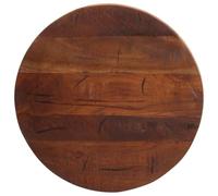GeenYuu Round Table Top, Diameter 60 x 2.5 cm, Made of Recycled Solid Wood, Reclaimed Wood, Versatile Furniture Top as Dining Table Top, Kitchen Top, Worktop for Office, Garden and Catering