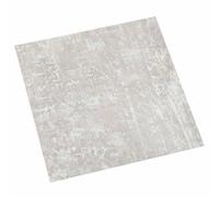 GeenYuu Self Adhesive Floor Planks 30.5 x 30.5 cm PVC Light Grey 20 Pieces Square Non-Slip Waterproof for Living Room Bedroom Kitchen Renovation with Step Sound Insulation
