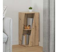 GeenYuu Side Shelf Artisan Oak Wood Material 33 x 32 x 70.5 cm Freestanding with PVC Pads Durable for Living Room Office Bedroom as Stair Shelf Storage and Shelf