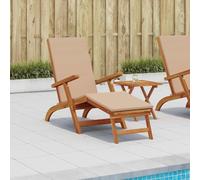 GeenYuu Solid Acacia Wood Reclining Chair Adjustable and Foldable with Integrated Footrest Ergonomic for Garden Patio Balcony Pool Outdoor Camping Space Saving and Weatherproof