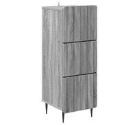 GeenYuu Sonoma Grey Drawer Cabinet, 33 x 34.5 x 92 cm, Wood Material with 3 Drawers, Versatile Storage, Storage Space for Living Room, Office, Bedroom, Modern Design