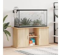 GeenYuu Sonoma Oak Wood Composite Aquarium Stand 121 x 41 x 58 cm with Storage Space, Furniture Frame, Storage Cabinet, Durable Base for Fish Tanks, Terrarium, Living Room and Office