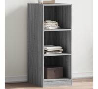 GeenYuu Sonoma Wardrobe Grey Wood Material 48 x 41 x 102 cm Freestanding Space Saving with Shelf and Clothes Rail for Bedroom Hallway Office Organiser for Hanging Clothes Jacket Shirt Trousers