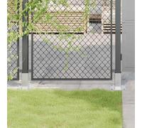 GeenYuu Square Post Brackets, Pack of 12, Silver, 61 x 61 mm, Hot-Dip Galvanised Steel Post Holder for Fence Posts, Wooden Posts, Metal Posts, Support Pillar and Garden Border, Mounting Bracket
