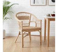 GeenYuu Stacking Chair Natural Rattan 60 x 60 x 81 cm with Breathable Seat, Stackable and Stable for Dining Room, Living Room, Office, Modern Dining Room Chair with Natural Charm
