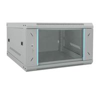 GeenYuu Steel Network Cabinet Grey 53 x 60 x 30 cm with Storage Compartment, Secure Enclosure for Server, NAS, Hard Drive and Backup, Ideal for Office, Home Office, Business and Private Archiving