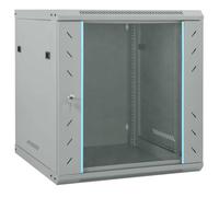 GeenYuu Steel Network Cabinet with Storage, 60 x 45 x 65 cm, Grey, Wall Mounted, Secure Enclosure for NAS, Server, Hard Drive and Backup, Ideal for Office, Home Office and Business