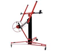 GeenYuu Steel Plate Lifter with Adjustable Working Height 140-335 cm, Foldable, Max Lifting Capacity 68 kg, 3 Wheels with Brakes, Ideal for Construction Site, Workshop, Industry and Garage