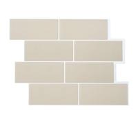 GeenYuu Subway Tile Beige 29 x 21 cm Self-Adhesive 10 Pieces Polyurethane PET for Kitchen Bathroom Wall Design DIY Decor Stickers Waterproof Scrapbooking