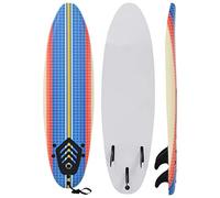 GeenYuu Surfboard 170 cm Mosaic Softboard Made of XPE with EPS Foam Core and PP Base, 3 Plastic Fins, Safety Lead, Traction Pad, Ideal for Beginners Surfing on the Beach in Summer