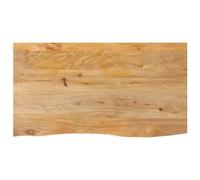 GeenYuu Table Top with Tree Edge Made of Solid Mango Wood, 110 x 60 x 2.5 cm, Rustic Furniture Top for Dining Table, Worktop, Desk Top, Kitchen Top, Versatile