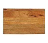 GeenYuu Table top with wane, 60 x 40 x 3.8 cm, made of solid mango wood in oak look, versatile furniture top for kitchen, office, dining room and workbench, robust surface, rectangular shelf