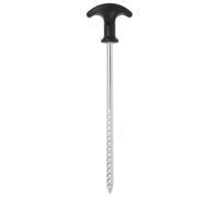 GeenYuu Tent Pegs Pack of 12 Galvanised Steel 20 cm Diameter 7 mm Robust Camping Accessories for Outdoor Tent Safety and Guy Line Attachment for Hiking, Festival, Beach and Trekking