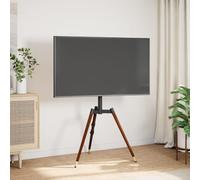 GeenYuu TV Tripod 37-65 Inch Screen, Max VESA 400 x 400 mm, 40 kg Load Capacity, Wood-Steel Construction, Swivelling ±50°, Cable Management for Living Room, Office, Gaming