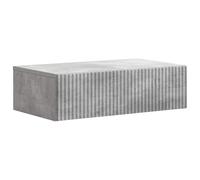 GeenYuu Wall-Mounted Side Table Concrete Grey Made of Wood Material 59 x 34.5 x 17 cm with Drawer for Living Room Bedroom Office Hallway Storage Shelf Space Saving Wall Shelf Solution