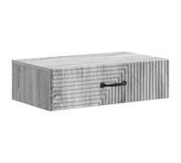 GeenYuu Wall-Mounted Side Table Grey Sonoma Wood Material 59 x 34.5 x 17 cm with Drawer Storage Space for Living Room Bedroom Office Hallway Organiser and Shelf