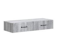 GeenYuu Wall Mounted Side Table Grey Sonoma Wood Material 87.5 x 34.5 x 17 cm with Drawer Storage Space for Living Room Bedroom Hallway Versatile Storage and Order