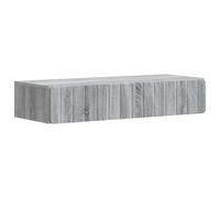GeenYuu Wall Mounted Side Table Grey Sonoma Wood Material with Drawer 87.5 x 34.5 x 17 cm for Living Room Bedroom Office Hallway Storage and Shelf