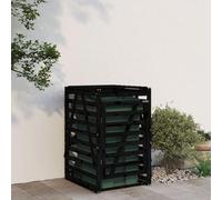 GeenYuu Wheelie Bin Box, Black, Made of Solid Pine Wood, 84 x 90 x 128.5 cm with Lock, Door and Ventilation for Garden, Patio, Driveway, Weatherproof Cladding, Privacy Screen for Waste Bins