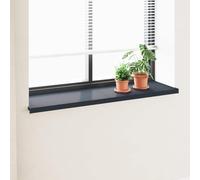 GeenYuu Window Sill Anthracite with Wood Grain PVC 160 x 40 x 4.5 cm for Indoor and Outdoor Use Easy Installation No Drilling Durable Water-Repellent Versatile for Living Room Bedroom