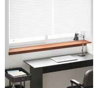 GeenYuu Window Sill Brown Wood PVC 120 x 20 x 4.5 cm, Water Resistant and Easy to Clean, for Indoor and Outdoor Use, Easy Assembly with Adhesive, Sturdy Surface for Plants and Decoration