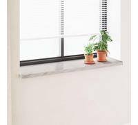 GeenYuu Window Sill Marble Structure PVC 120 x 45 x 4.5 cm with End Caps, Water-Repellent and Easy to Clean, for Indoor and Outdoor Use, Easy Installation No Drilling Required