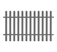 GeenYuu WPC Slatted Fence, 200 x 120 cm, Grey, Wood-Plastic Composite, Robust and Weatherproof with 12 Slats, Ideal for Garden, Patio, Privacy Screen and Property Edging