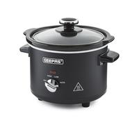 Geepas 1.5 Litre Slow Cooker | 3 Temperature Settings, Removable Easy-Clean Ceramic Bowl