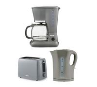 Geepas 1.7L Kettle & Toaster Set with 1.5L Filter Coffee Machine in Grey Geepas Grey