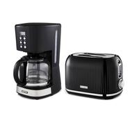 Geepas 1.5L Filter Coffee Machine & 2 Slice Toaster Combo Set in Black Geepas Black
