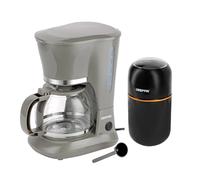 GEEPAS 1.5L Filter Coffee Machine & Coffee Grinder 80 g Capacity Combo Set | 800W Coffee Maker for Instant Coffee, Espresso, Macchiato | 200W Electric Coffee Grinder for Dried Spice Nuts Herbs