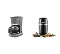 GEEPAS 1.5L Filter Coffee Machine & Coffee Grinder 80 g Capacity Combo Set | 800W Coffee Maker for Instant Coffee, Espresso, Macchiato | 200W Electric Coffee Grinder for Dried Spice Nuts Herbs