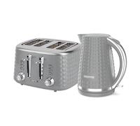Geepas 4 Slice Bread Toaster 1750W&1.7L Cordless Electric Kettle 2200W