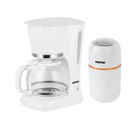 GEEPAS 1.5L Filter Coffee Machine & Coffee Grinder 80 g Capacity Combo Set | 800W Coffee Maker for Instant Coffee, Espresso, Macchiato | 200W Electric Coffee Grinder for Dried Spice Nuts Herbs