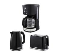 GEEPAS 1.5L Filter Coffee Machine, 1.7L Electric Kettle & 2 Slice Toaster Combo Set | 900W Programmable Drip Coffee Maker | 900W Bread Toaster 7 Browning Levels | 3000W Rapid Boil Cordless Jug Kettle