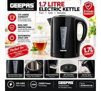 Geepas 1.7L Cordless Electric Jug Kettle